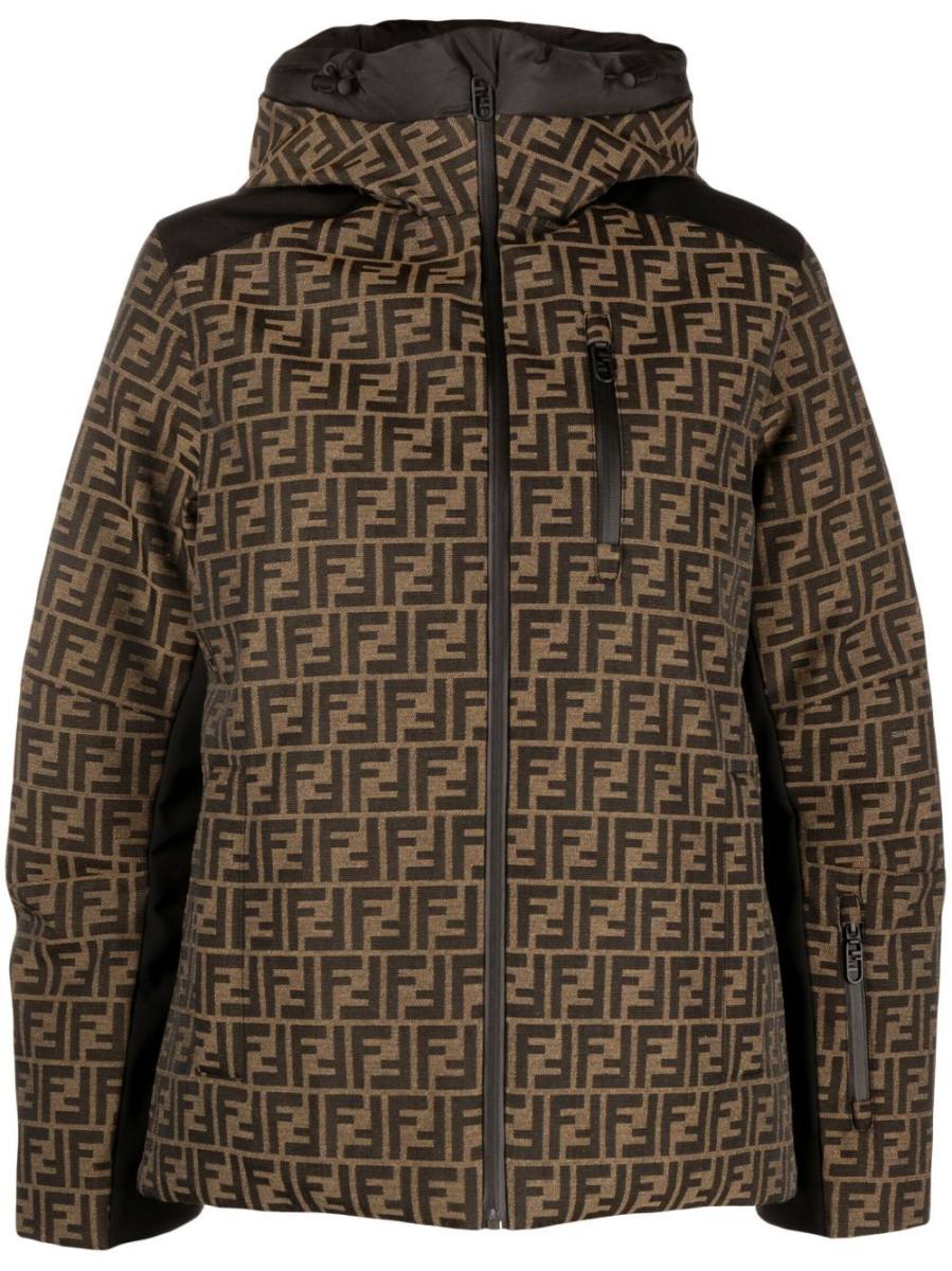 FF-jacquard canvas ski jacket