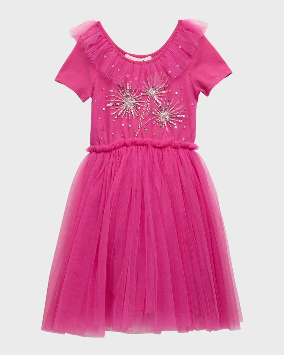Girl's Star Dance Embellished Tutu Dress, Size 2