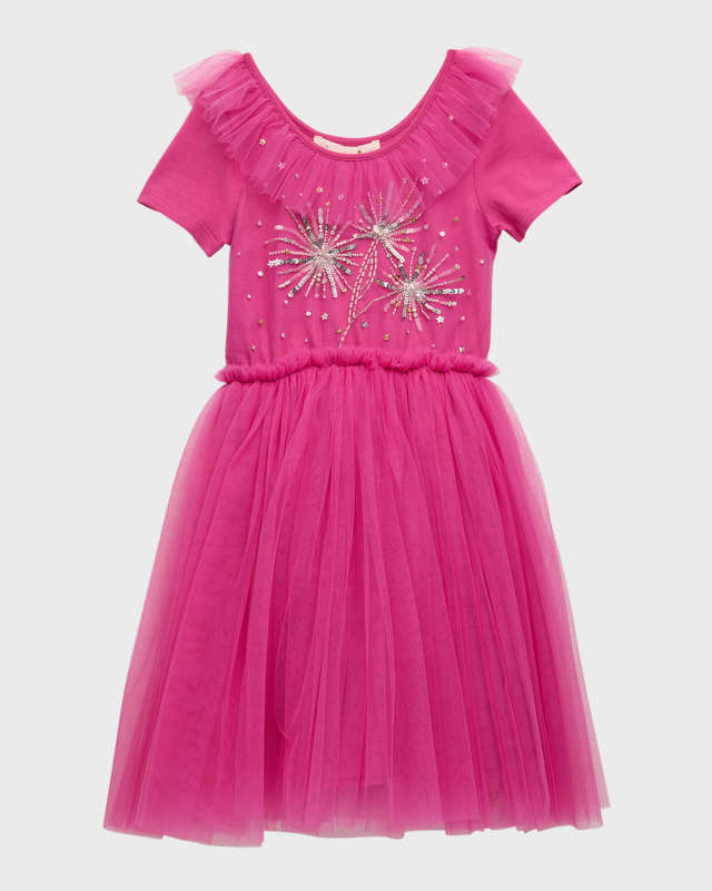 Girl's Star Dance Embellished Tutu Dress, Size 2