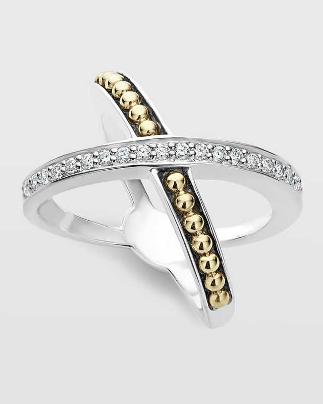 KSL Diamond X Ring, Size 7