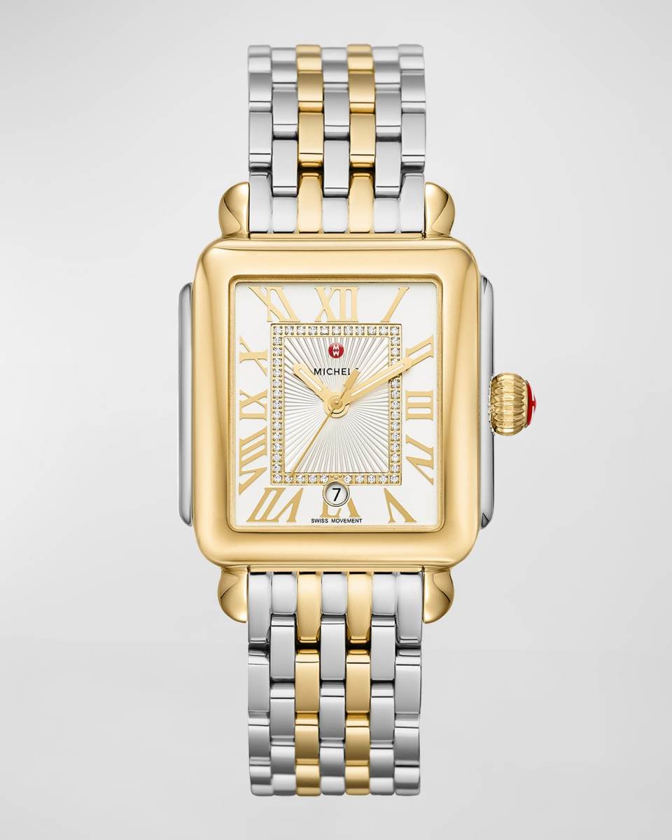 Deco Madison Two-Tone Diamond-Dial Watch