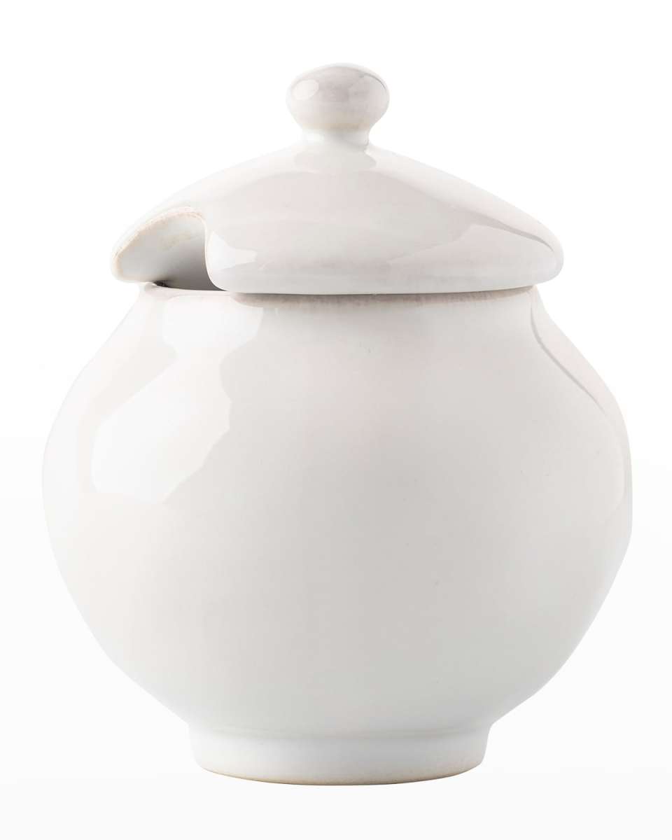 Puro Sugar Bowl with Lid- Whitewash