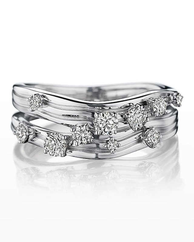 18K Bahia White Gold Ring with VS/GH Diamonds