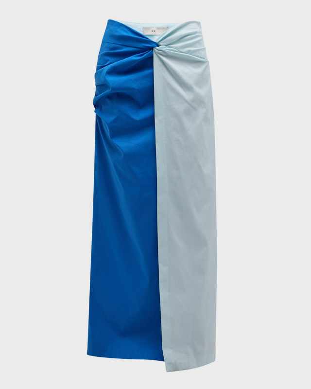 Azul Colorblock Twist Midi Skirt