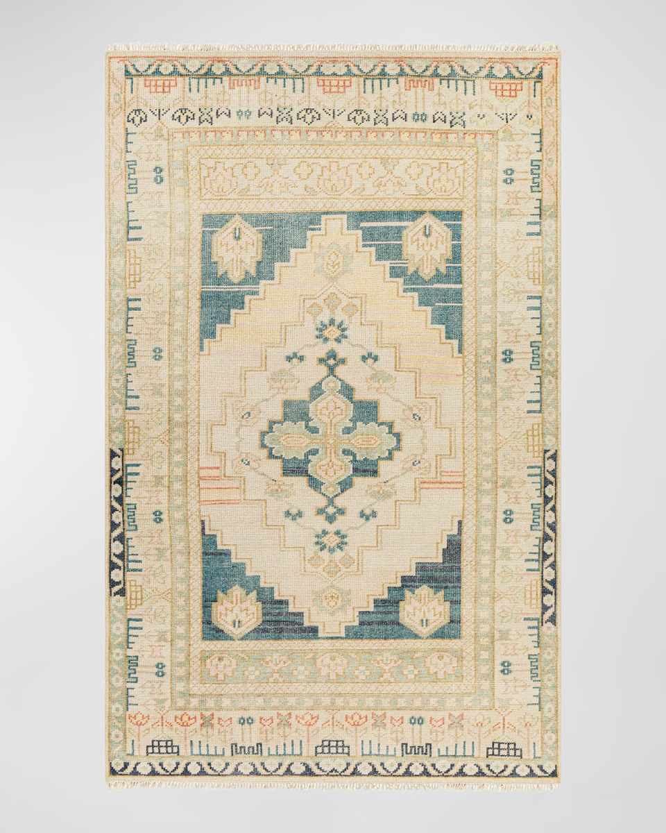 Anadolu Teal Hand-Knotted Rug, 12' x 15'