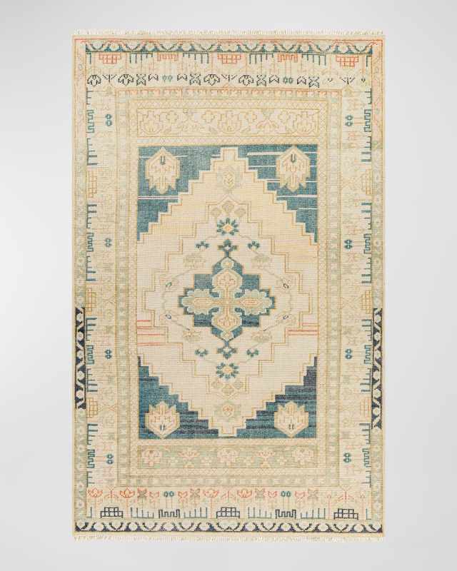 Anadolu Teal Hand-Knotted Rug, 12' x 15'