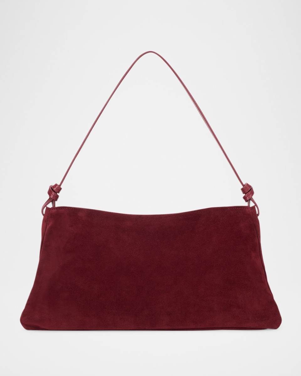 Wally Zip Suede Shoulder Bag