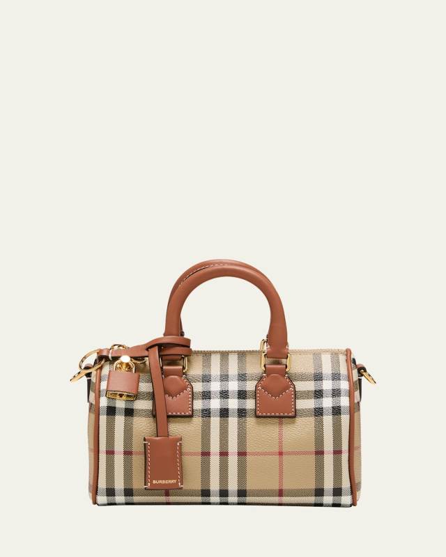 Check Bowling Shoulder Bag