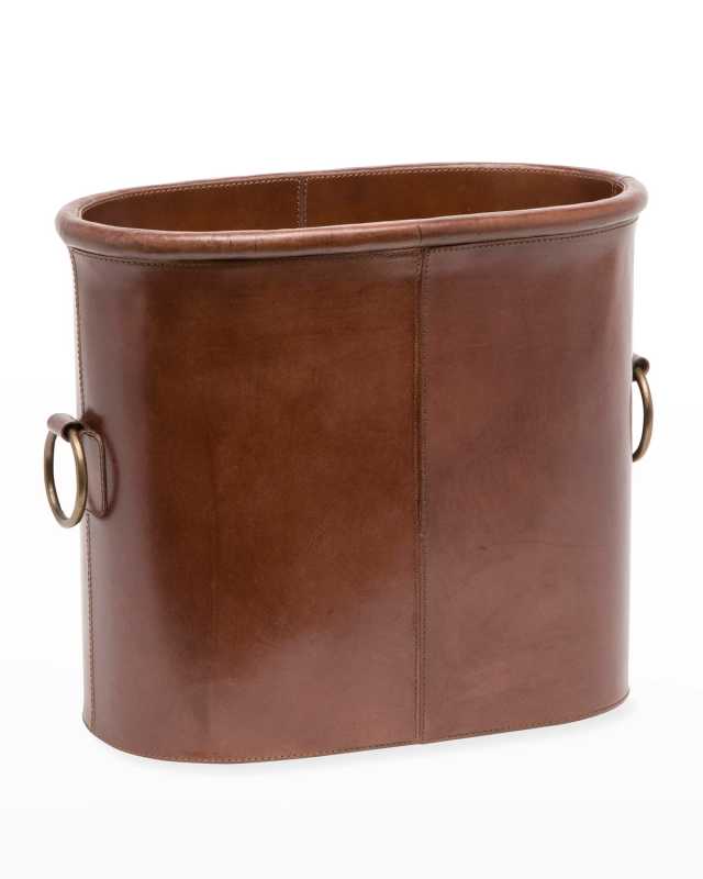 Ogden Oval Leather Magazine Holder