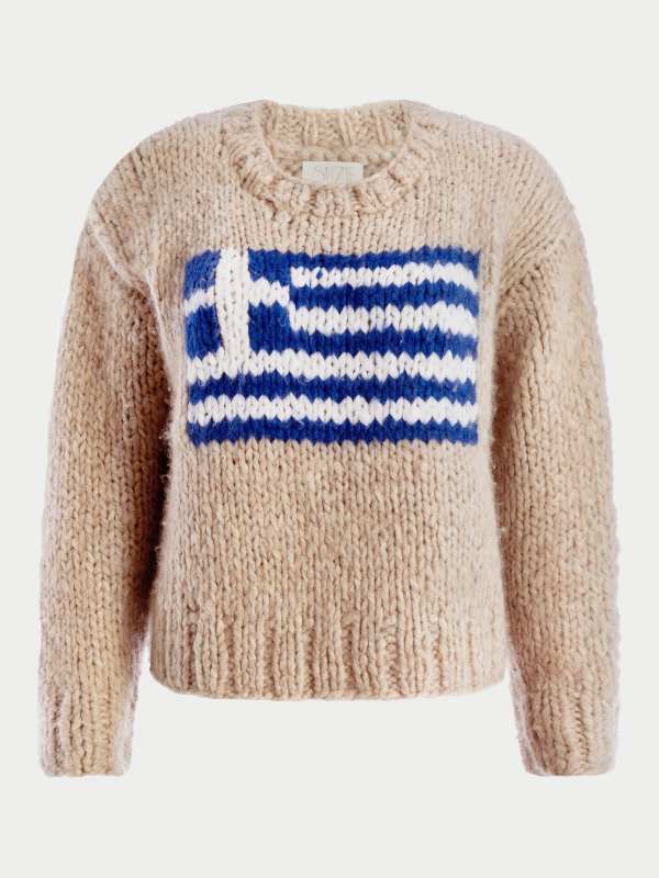 Suzie Kondi The Greek Flag Jooshi Sweater in Cashmere