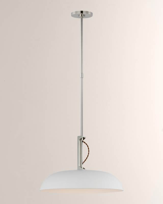 Cyrus Polished Nickel Pendant Light by Amber Lewis