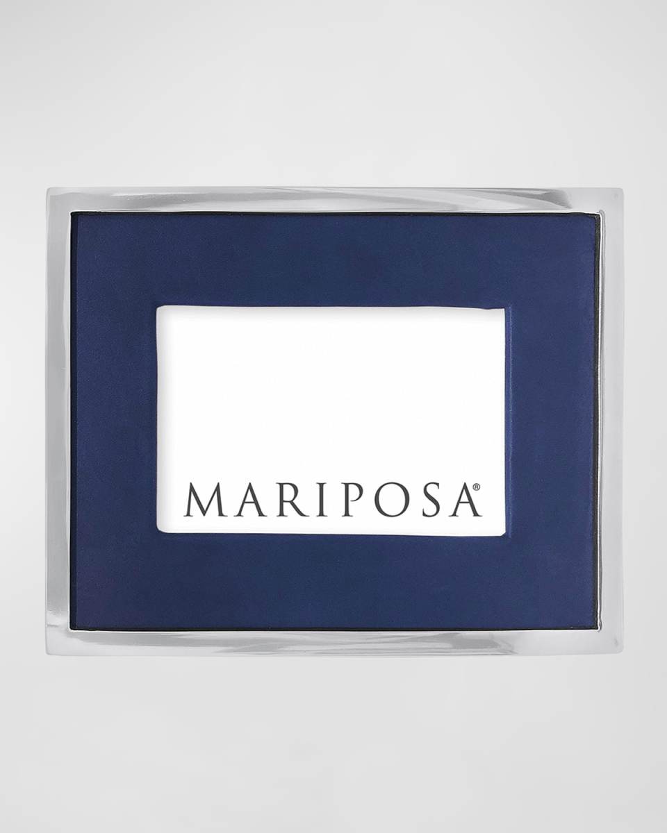 Leather Photo Frame with Metal Border, 4" x 6"