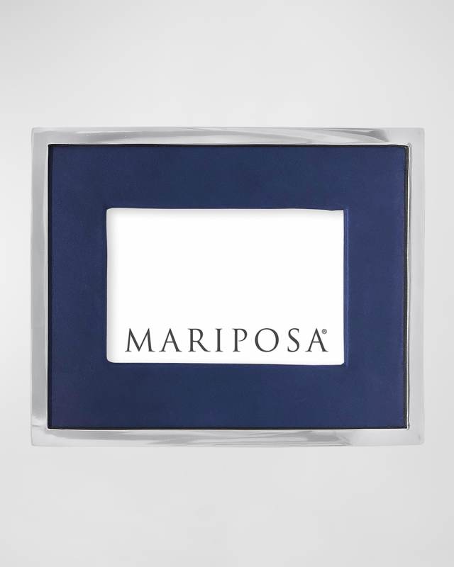 Leather Photo Frame with Metal Border, 4" x 6"