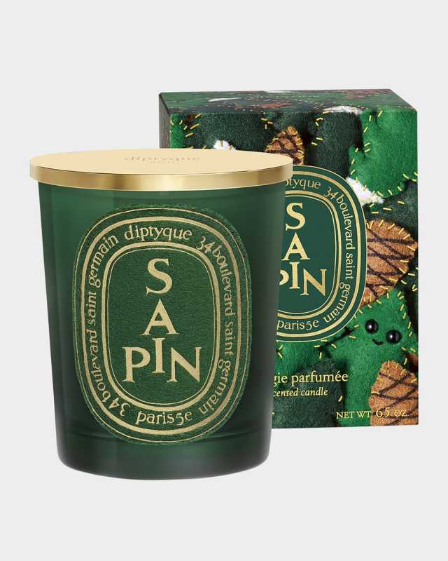 Limited Edition Sapin (Pine Tree) Scented Candle with Lid, 6.5 oz.