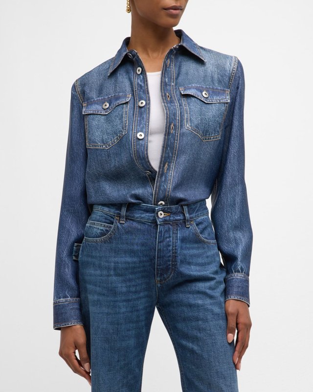 Denim Collared Shirt