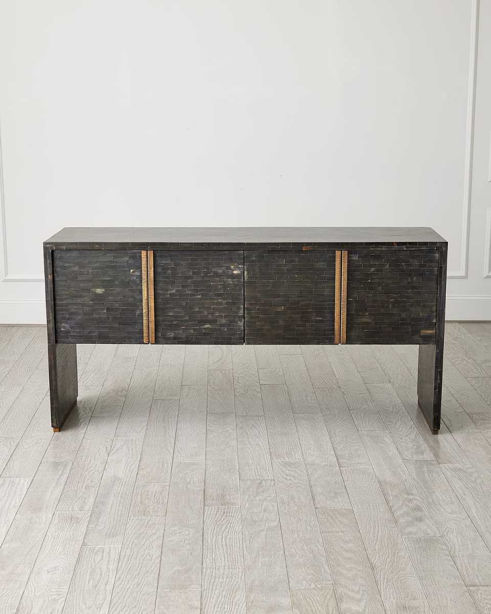 Horn Inlay Console Table
