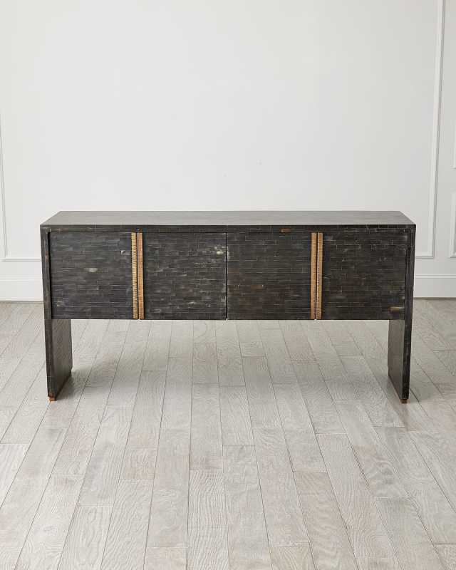 Horn Inlay Console Table