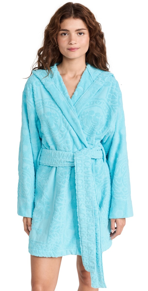 Versace Short Bathrobe Versace On Repeat Azur