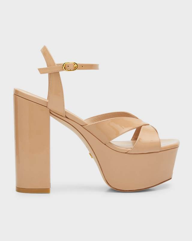 Miami Crisscross Ankle-Strap Platform Sandals