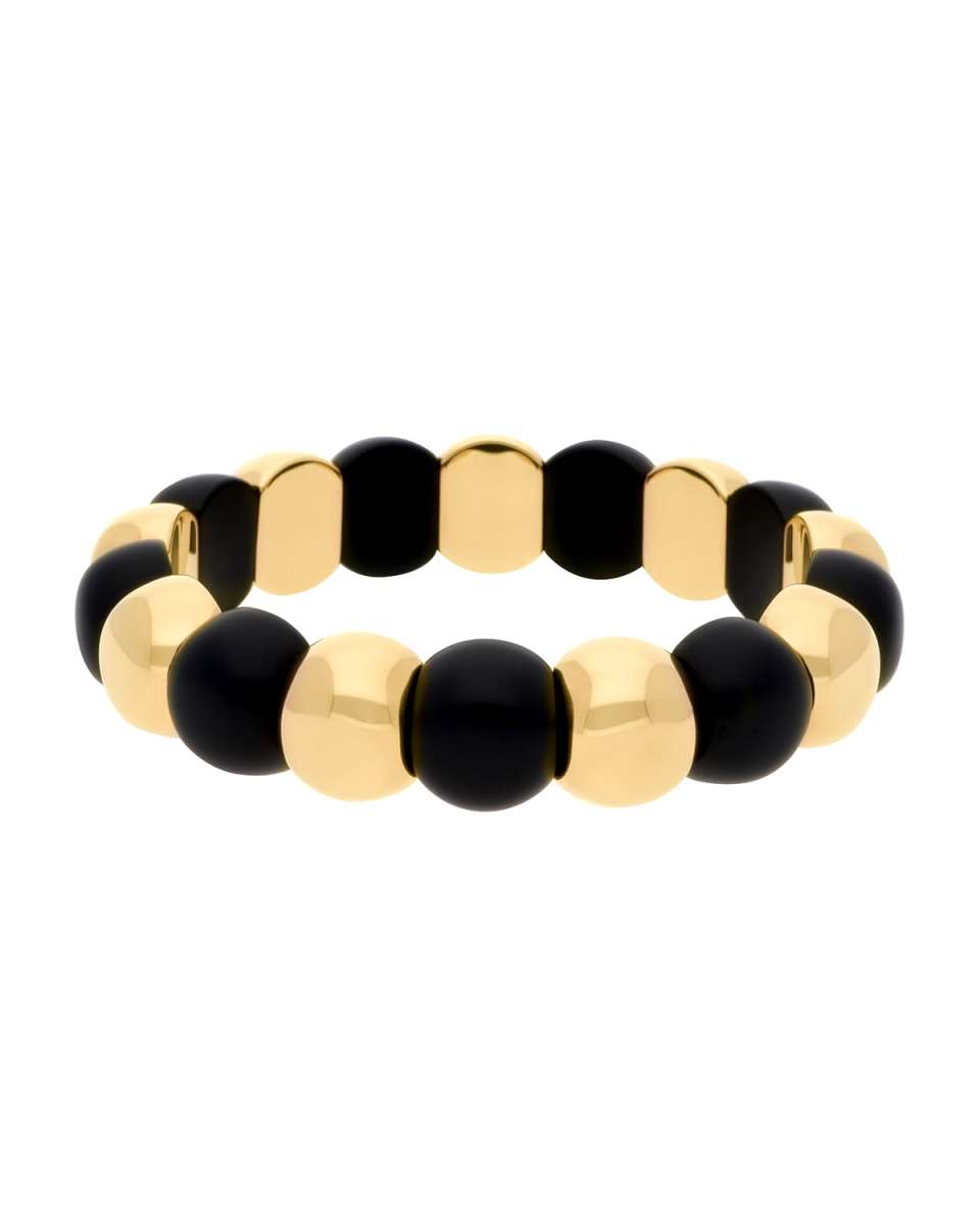 AURA 18k Bicolor Overlay Stretch Bracelet