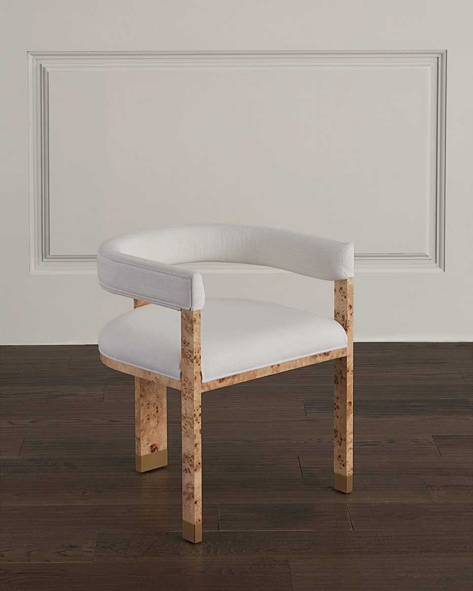 Burlwood Barrel Back Dining Chair