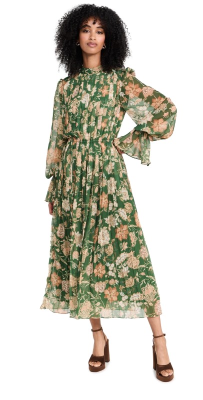 Hemant and Nandita Dija Long Dress Green