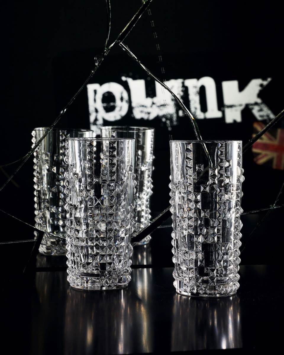 Punk Highball Glasses, Set of 4