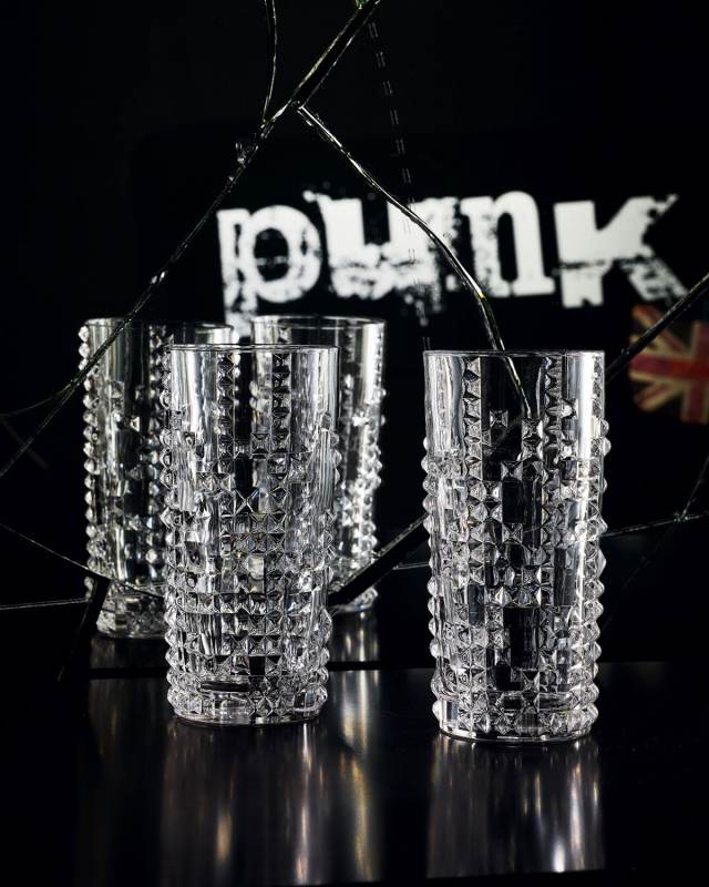 Punk Highball Glasses, Set of 4
