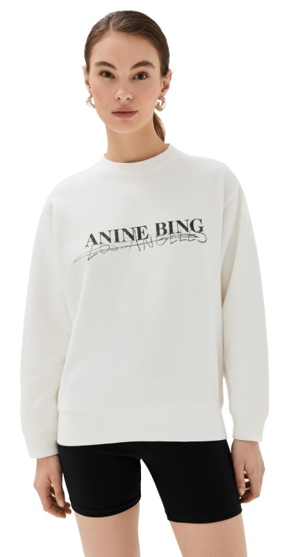ANINE BING Ramona Sweatshirt Doodle Ivory