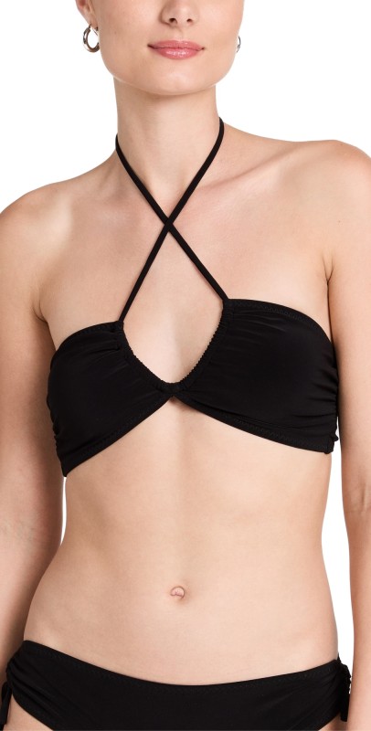 Norma Kamali Jason Bra Bikini Top Black