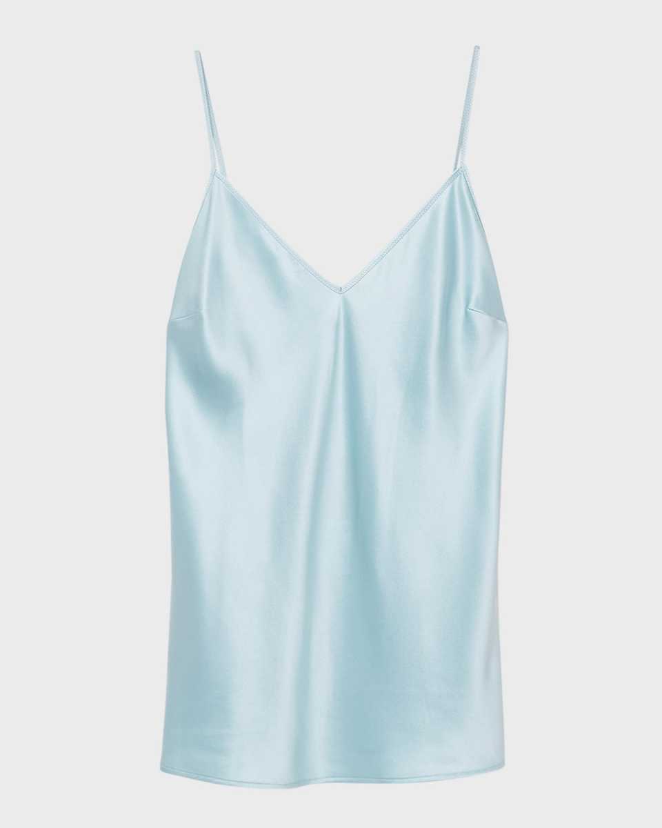 Clea V-Neck Silk Satin Tank