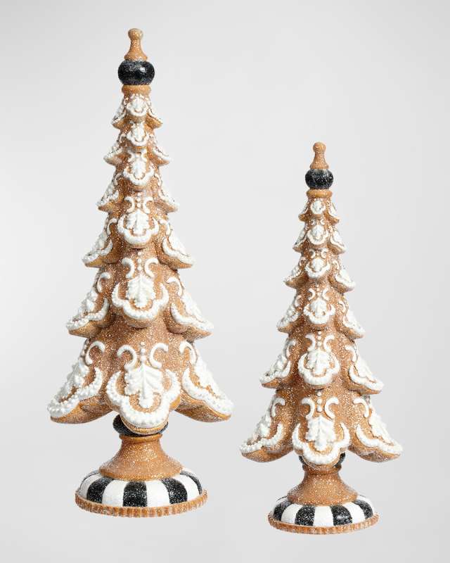 Slim Gingerbread Tree, Set of 2