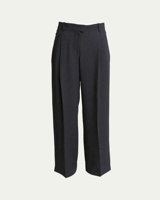 Romina Pinstripe Wide Leg Trousers