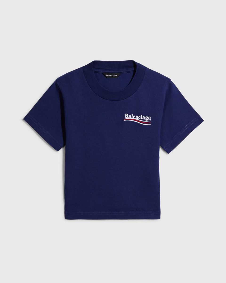 Kid's Embroidered Political Logo T-Shirt, Size 2-10