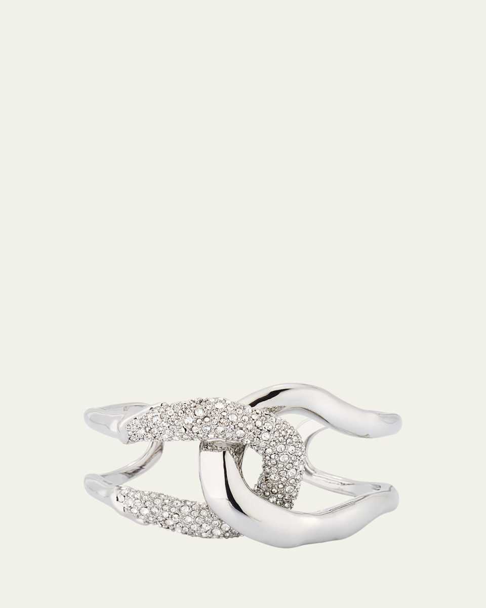 Solanales Crystal Interlocked Cuff Bracelet