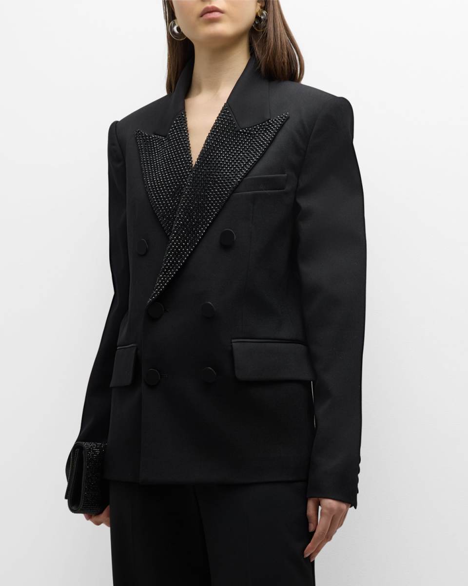 Crystal Wool Blazer Jacket