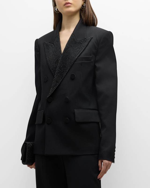Crystal Wool Blazer Jacket
