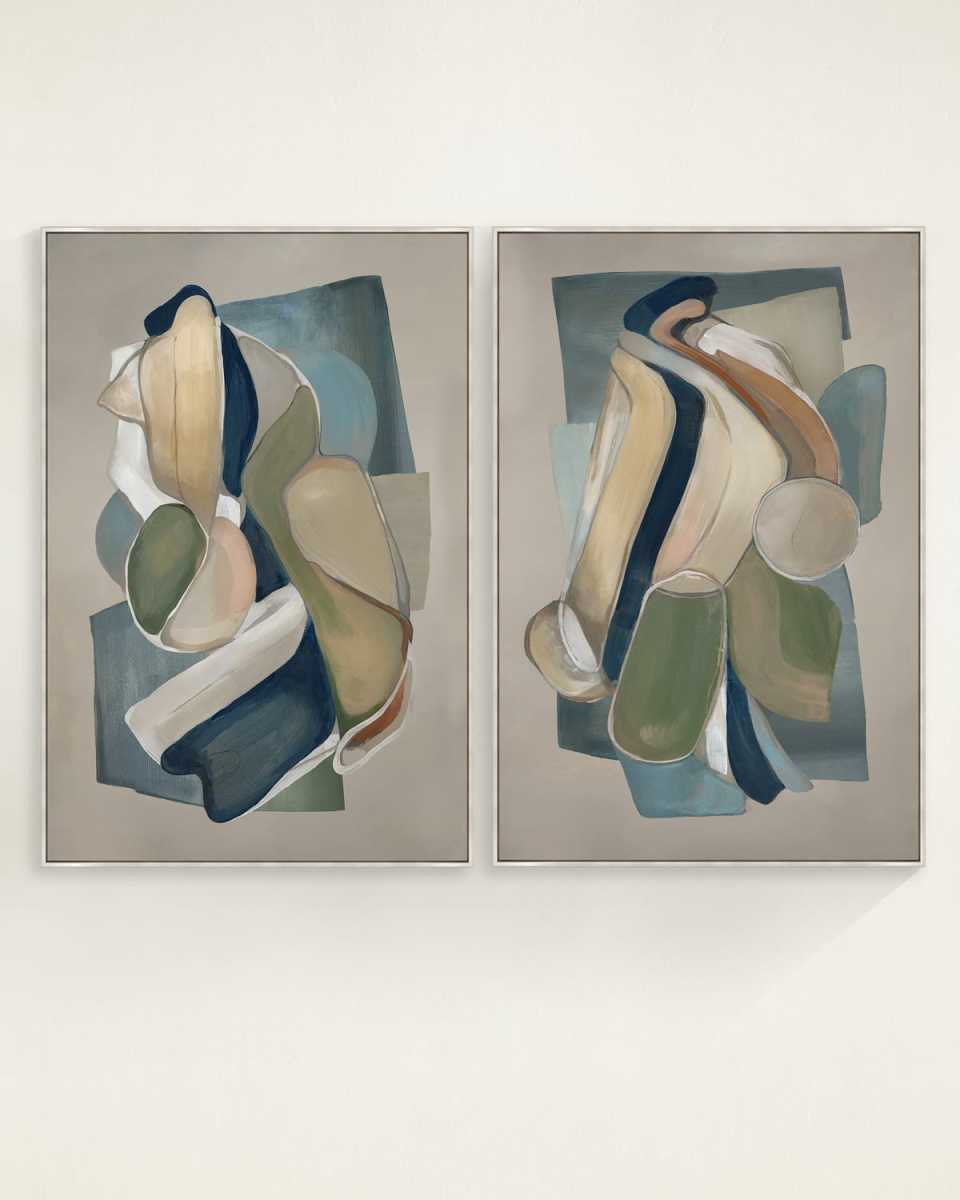 "Embraced" Framed Giclees by Jacob Lincoln, 26" x 37" - Set of 2