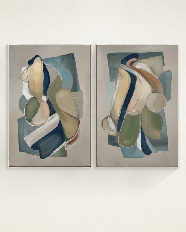 "Embraced" Framed Giclees by Jacob Lincoln, 26" x 37" - Set of 2