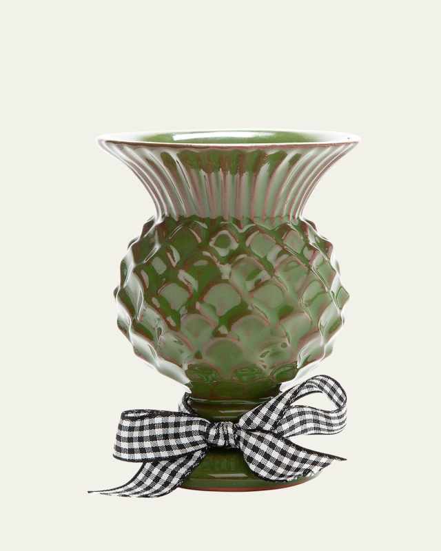 Mini Thistle Vase, Grass Green