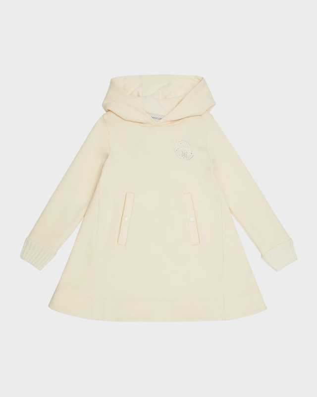 Girl's Fleece Dress W/ Embellished Logo Bell, Size 4-