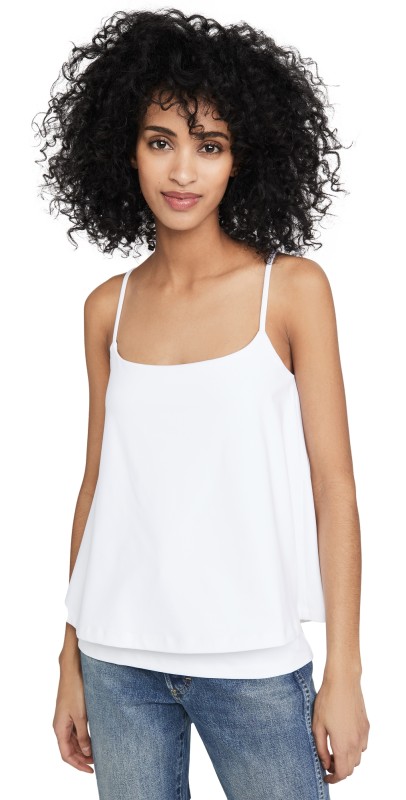 Susana Monaco Double Layer Thin Strap Top Sugar