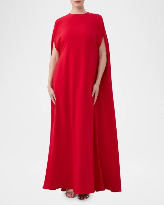 Masquerade Trapeze Cape Gown