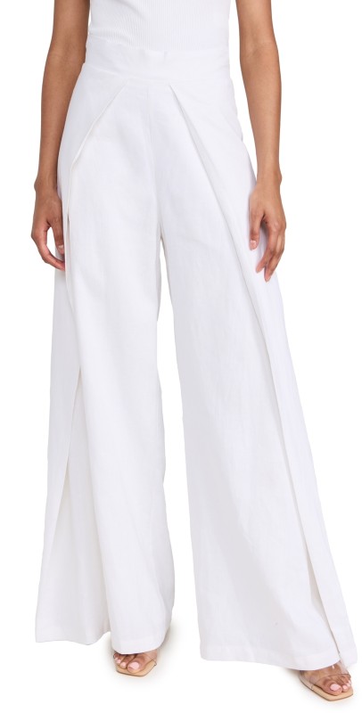 Maylé Vásquez Yagua II Front Pleated Pants White