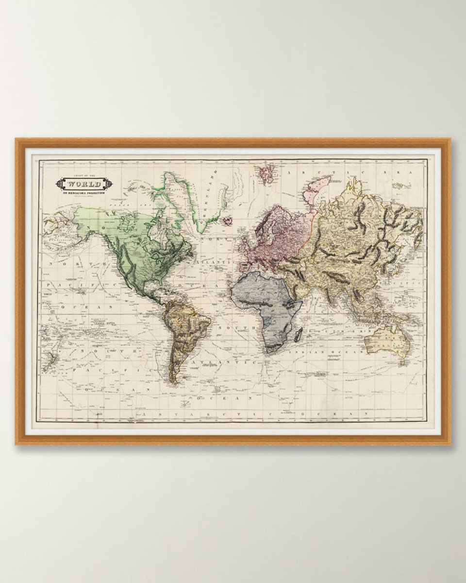 Colored Chart of the World