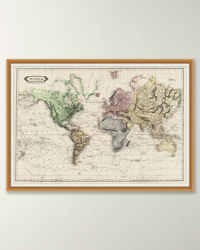Colored Chart of the World