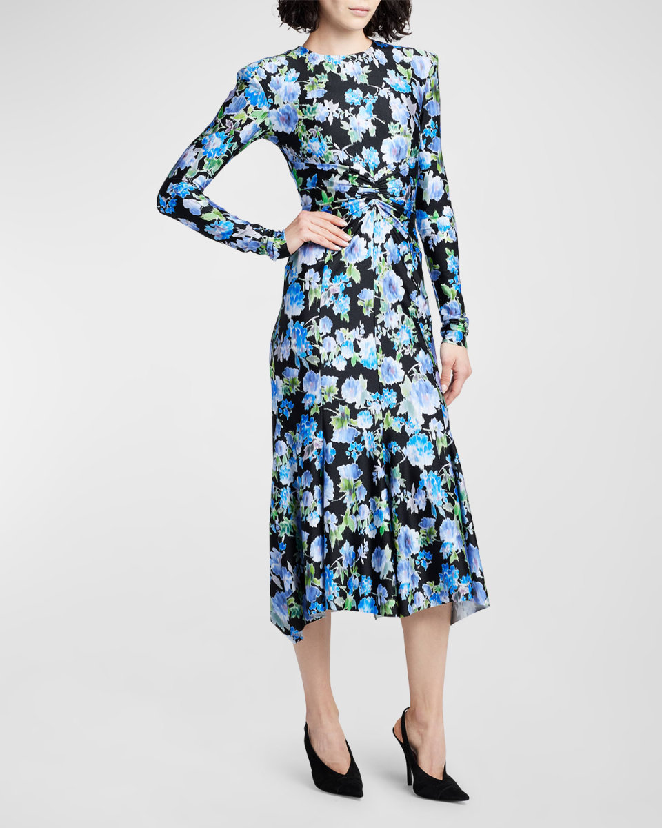 Floral Long-Sleeve Dress