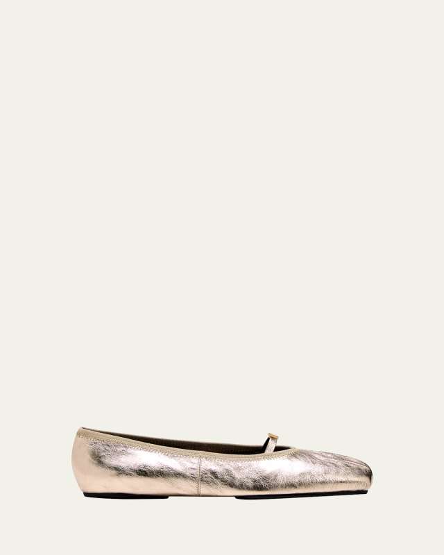 Metallic 4G Ballerina Flats