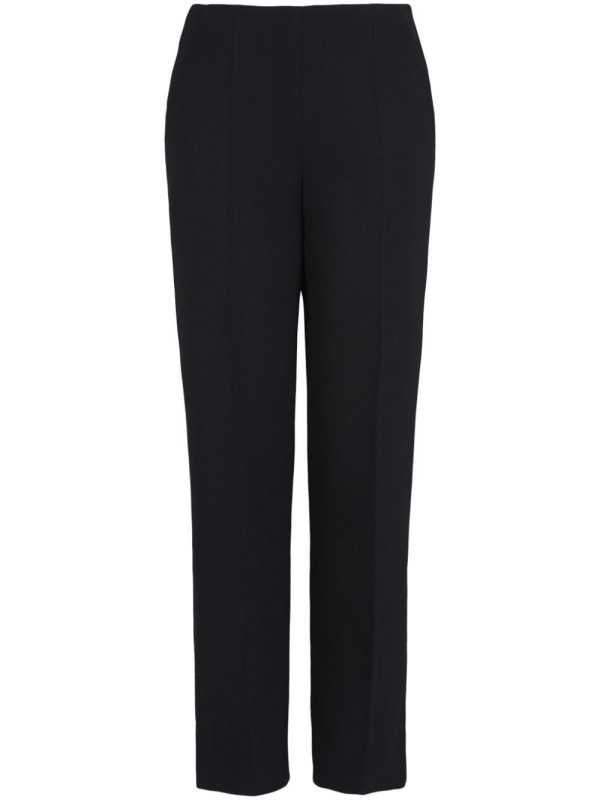 straight-leg wool trousers