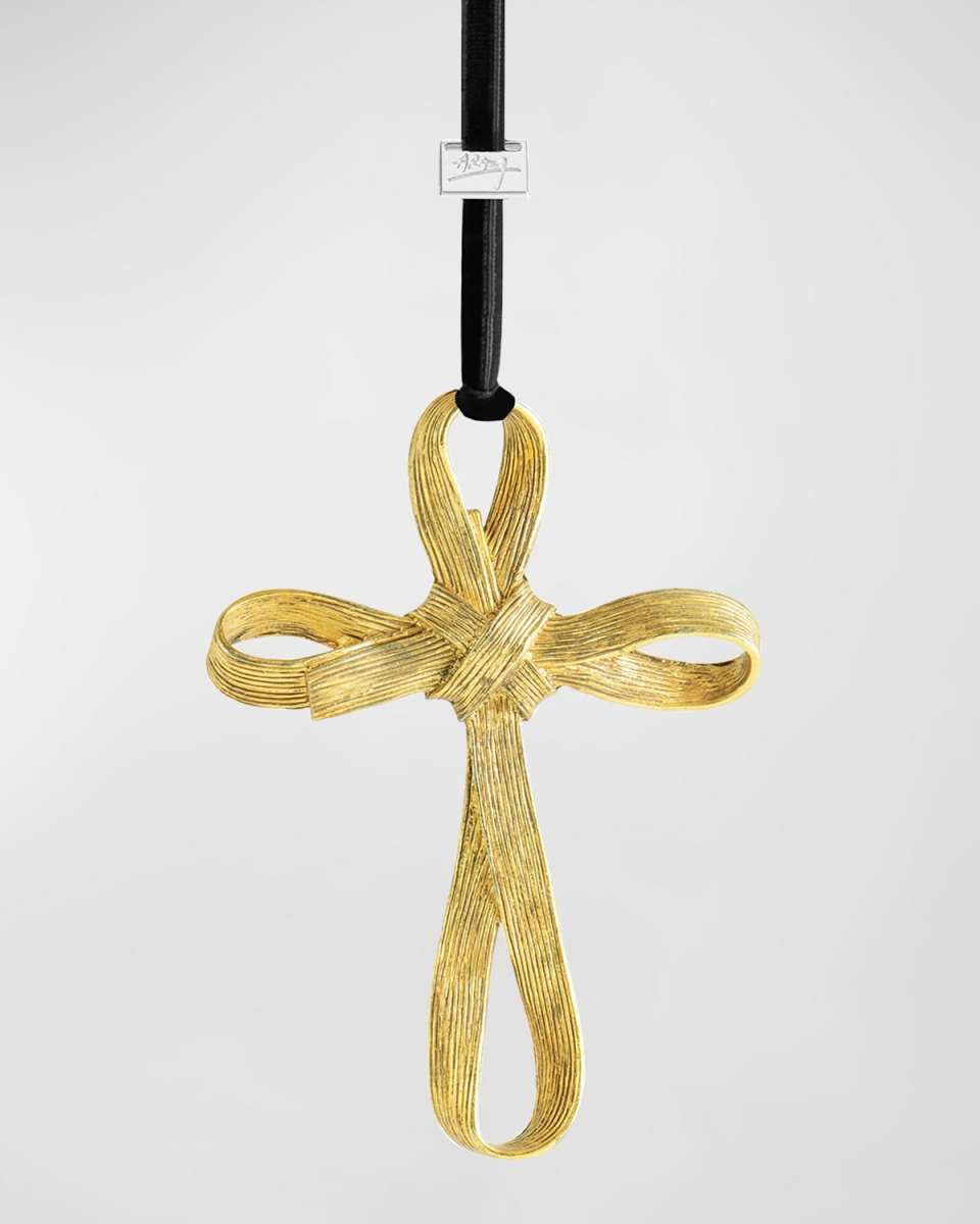 Palm Cross Christmas Ornament